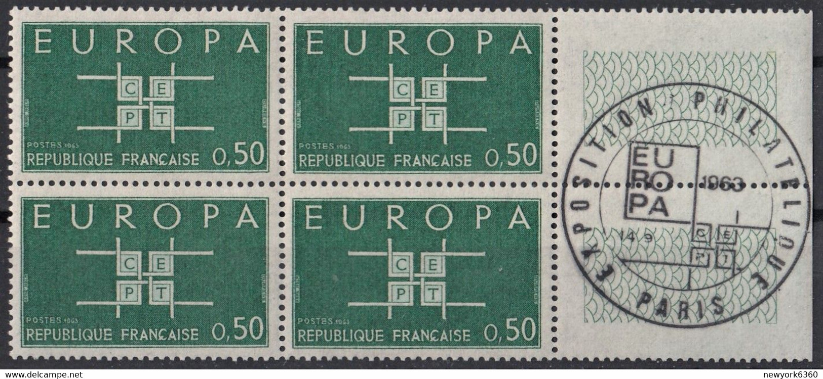 1963 FRANCE N** 1397 MNH Bloc De 4 Premier Jour - Ungebraucht
