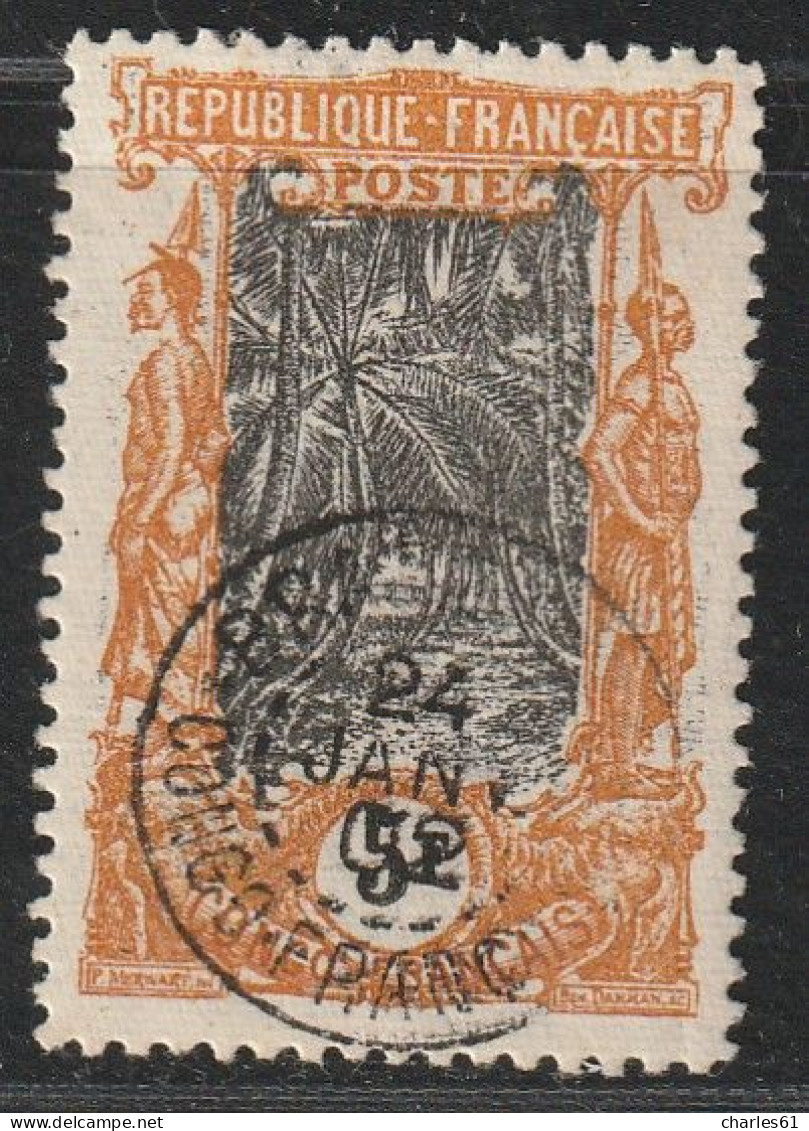 CONGO - N°41 Obl (1900-04) 5f Jaune-orange Et Noir - Usados