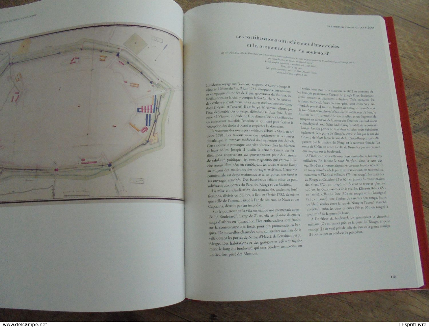 IMAGES DE MONS EN HAINAUT Régionalisme Cartographie Cartes Plan Ville Fortifiée Fortifications Siège Monuments Hôpital