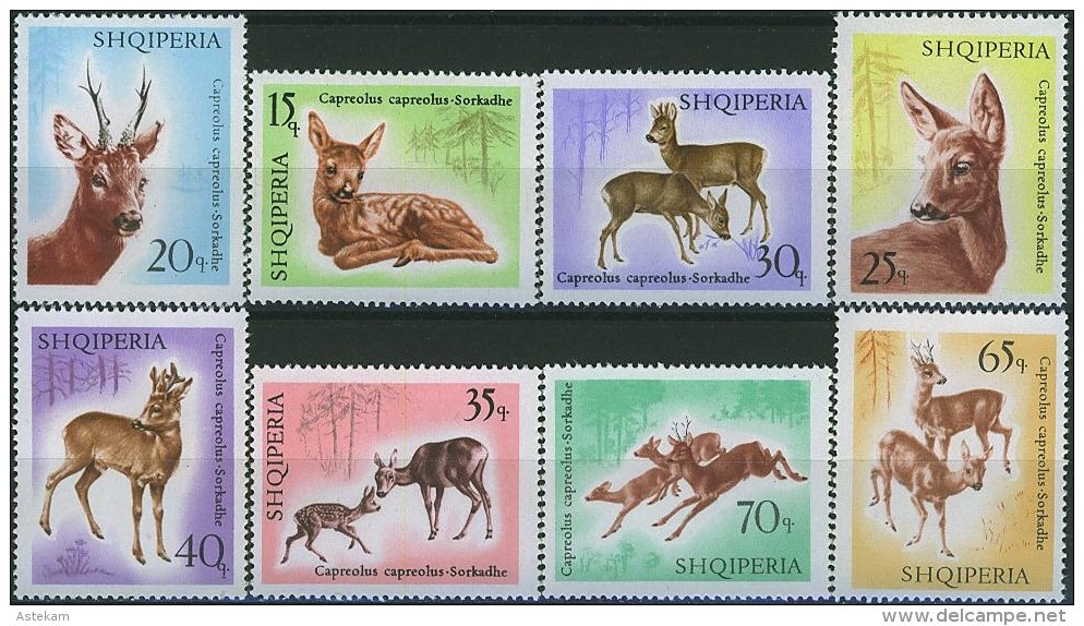 ALBANIA 1967, FAUNA, HINDS And DEERS, COMPLETE, MNH SERIES With GOOD QUALITY, *** - Albanie