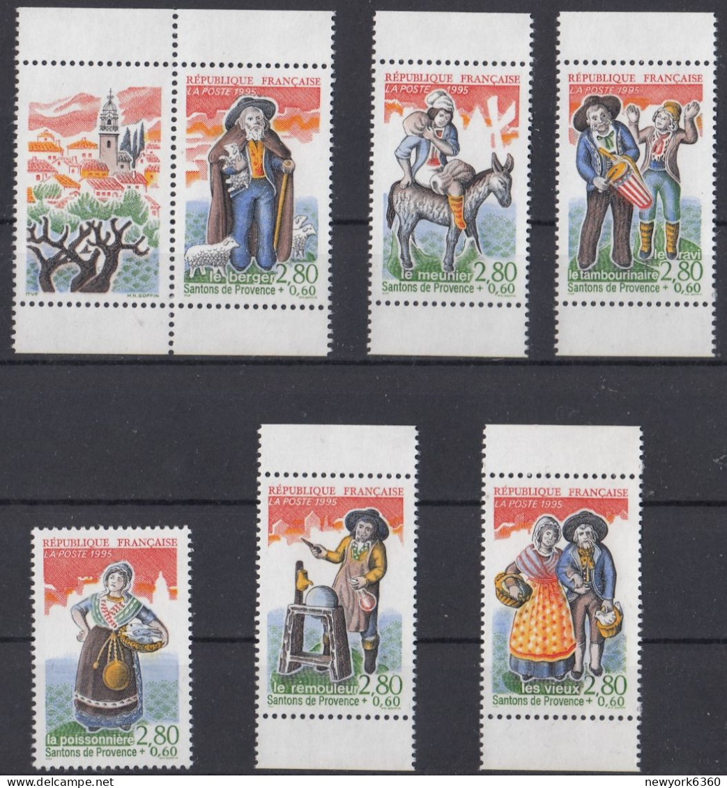 1995 FRANCE  N** 2976 A 2981 MNH - Unused Stamps