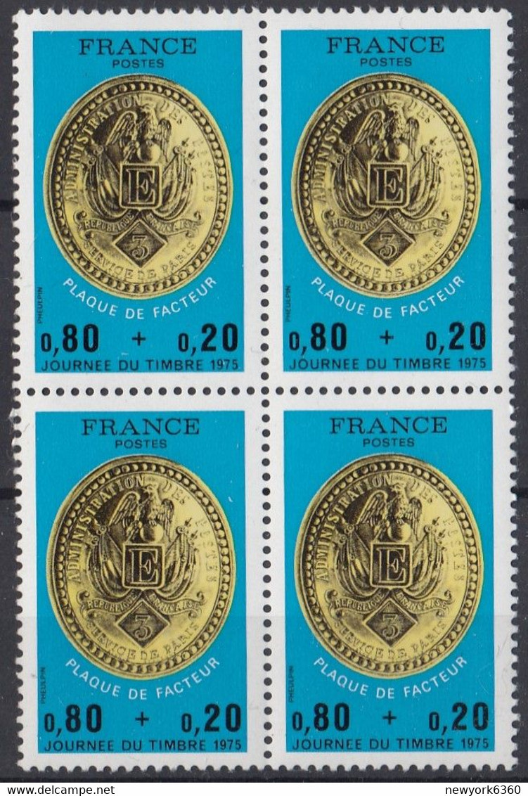 1975 FRANCE N** 1838 Bloc De 4  MNH - Nuovi