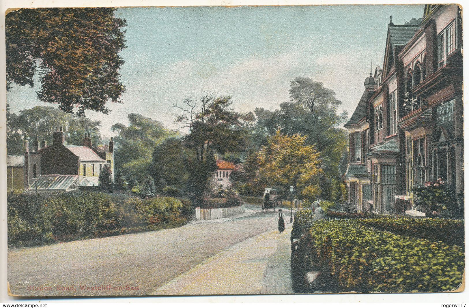 Station Road, Westcliff-on-Sea, 1908 Postcard - Southend, Westcliff & Leigh