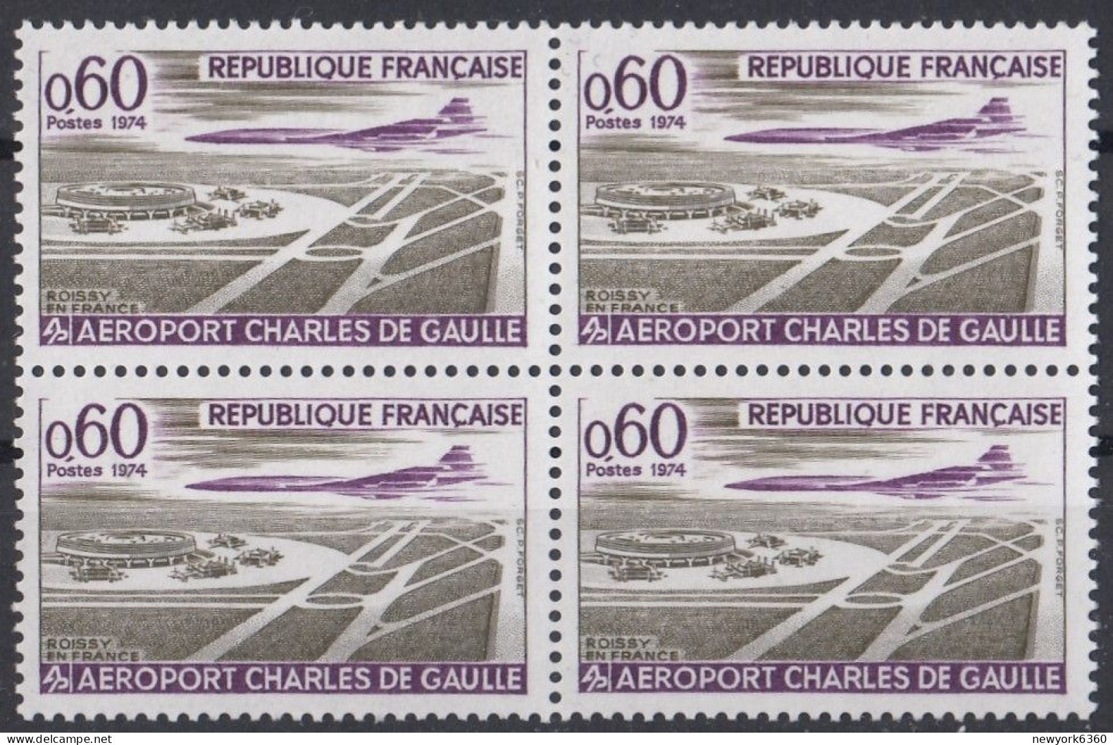 1974 FRANCE N** 1787 MNH Bloc De 4 - Ungebraucht