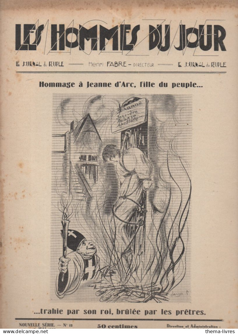 Revue LES HOMMES DU JOUR  N°NS12 Mai 1935  JEANNE D'ARC Par DONGA ( CAT1082 /N12) - 1900 - 1949