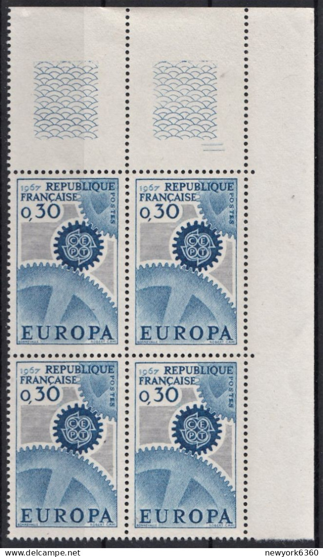 1967 FRANCE N** 1521 Bloc De 4  MNH - Unused Stamps