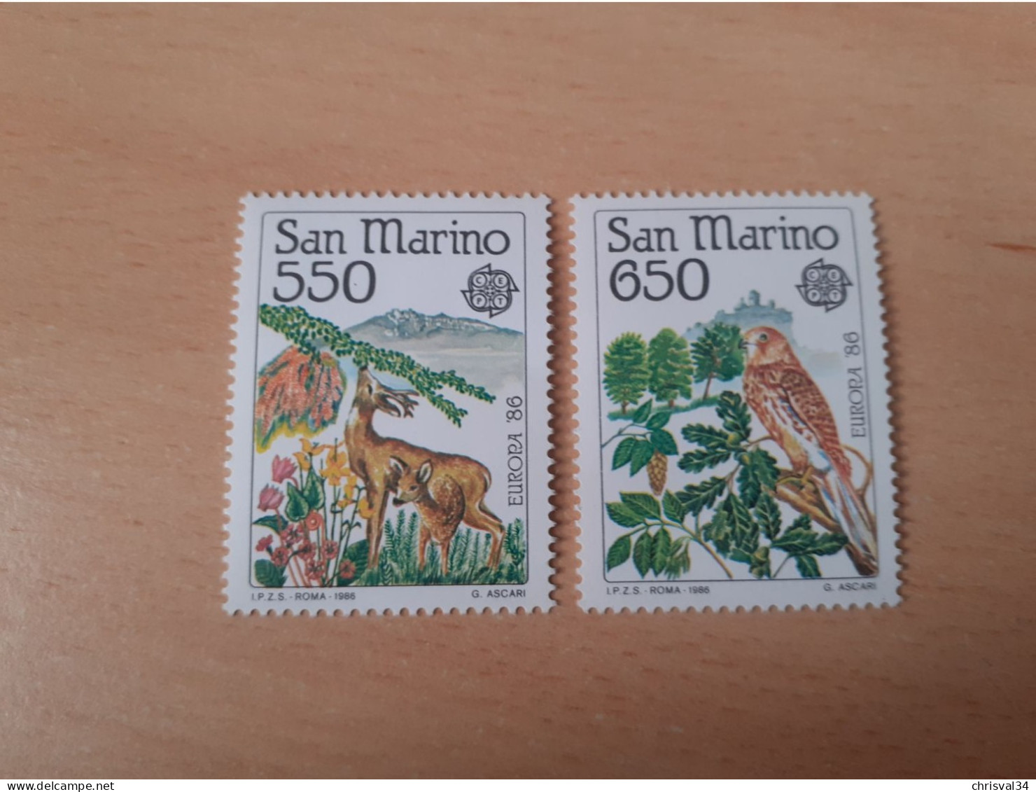 TIMBRES  SAINT-MARIN    ANNEE   1986   N  1134  /  1135    NEUFS  LUXE** - Nuovi