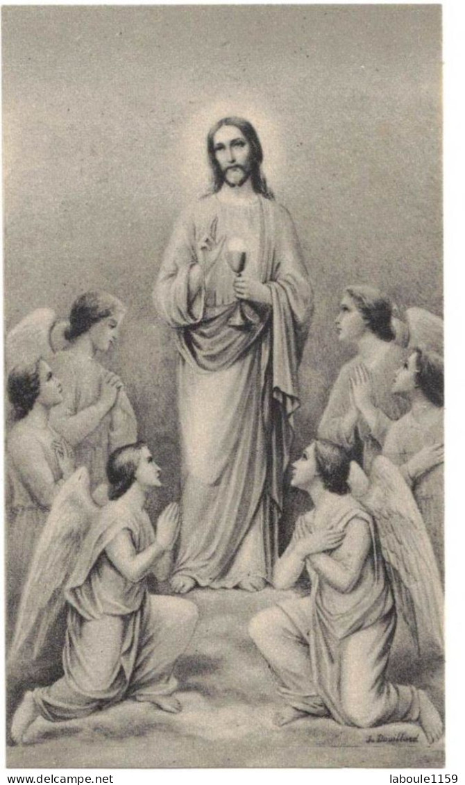 SOUVENIR PIEUX SIGNE DOUILLARD IMAGE PIEUSE CHROMO HOLY CARD SANTINI - Images Religieuses