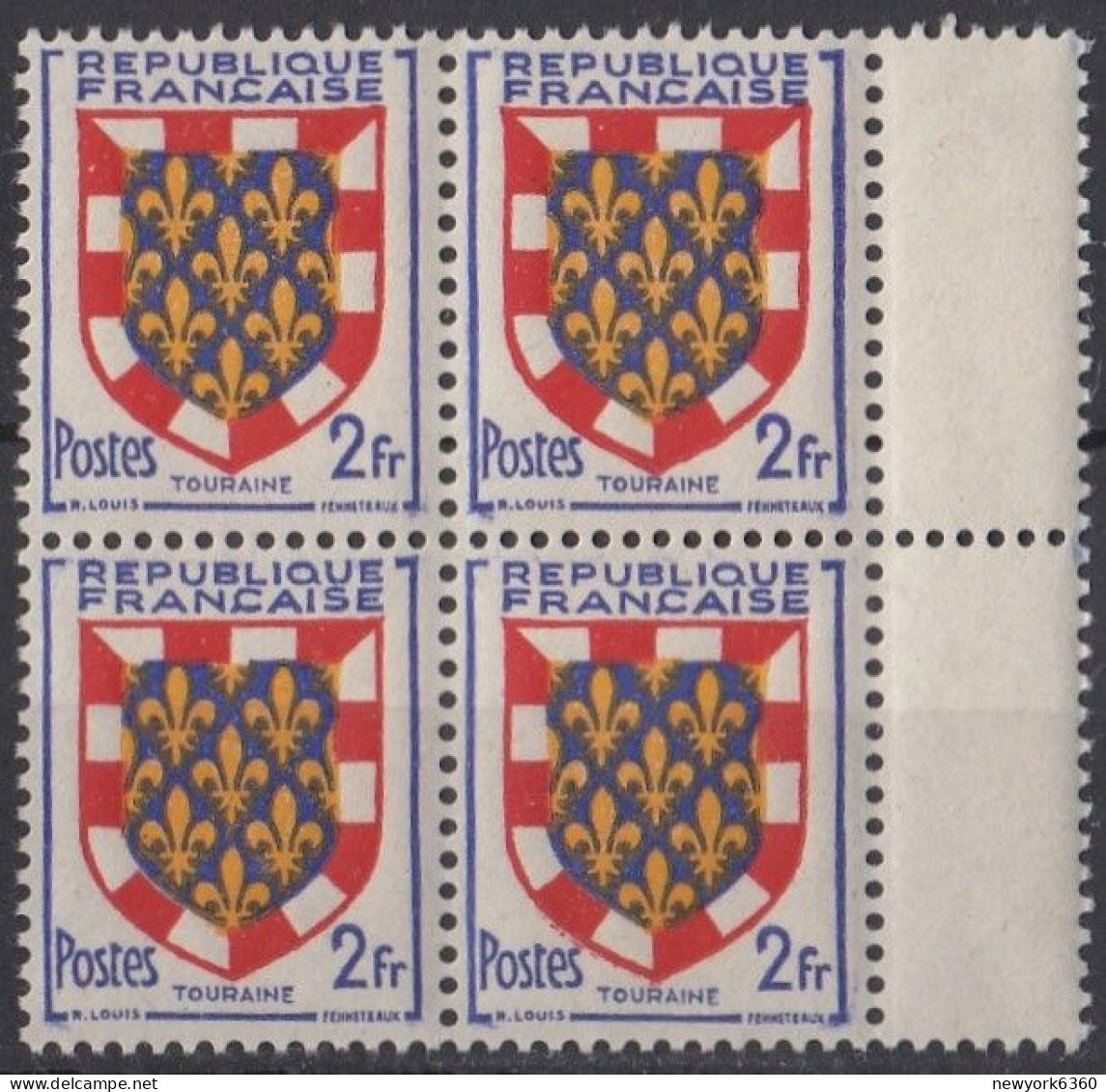 1951 FRANCE N** 902 MNH Bloc De 4 - Unused Stamps