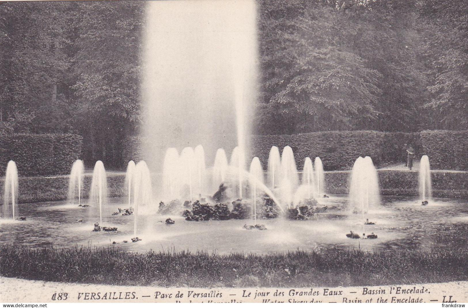 Postcard - Versailles - Parc De Versailles -Le Jour Des Grandes Eaux - Basisin I'Encelades - Card No. 183 - VG - Unclassified