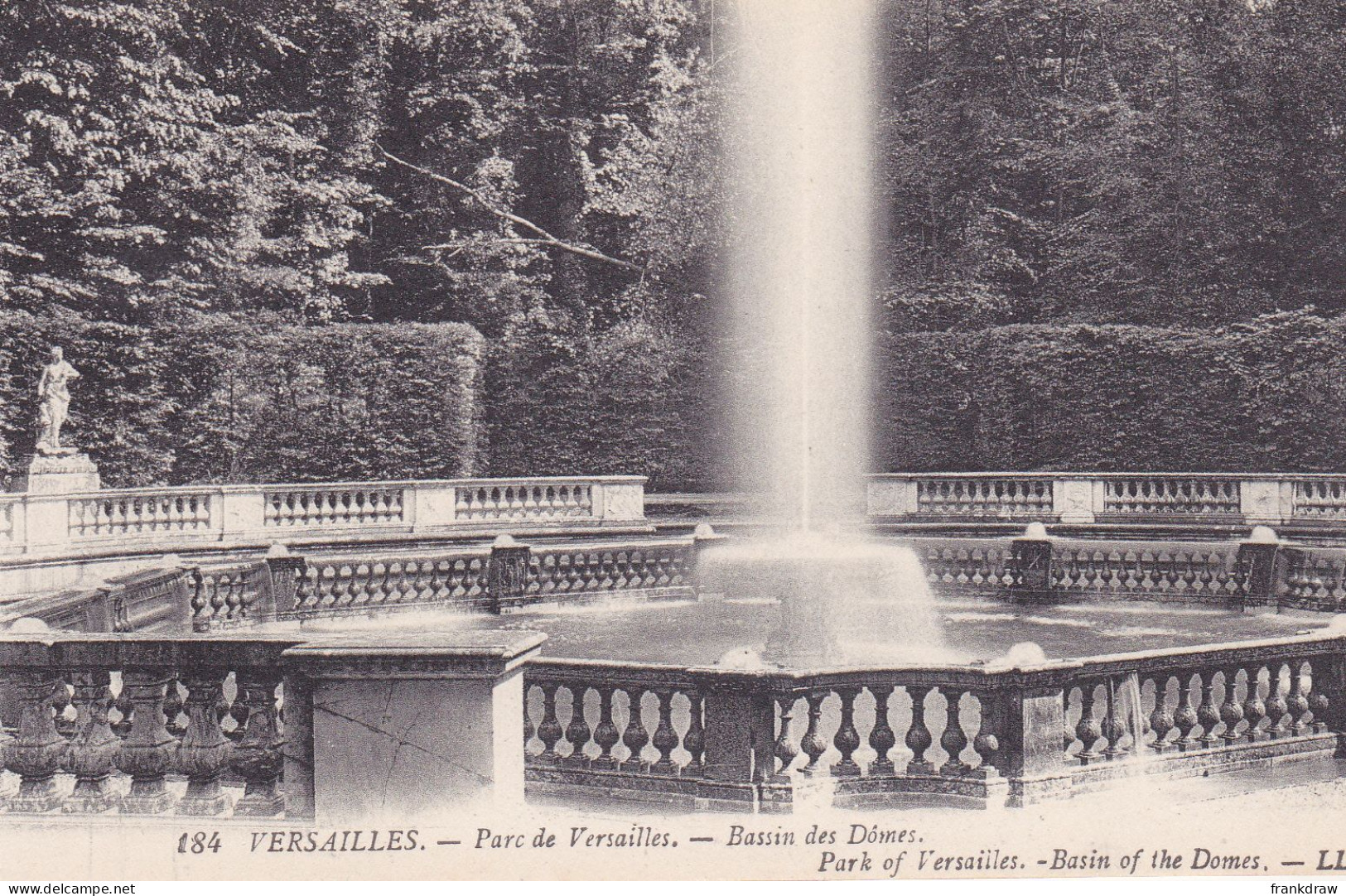 Postcard - Versailles - Parc De Versailles - Bassin Des Domes - Park Of Versailles - Basin Of Domes - Card No. 184 - VG - Unclassified