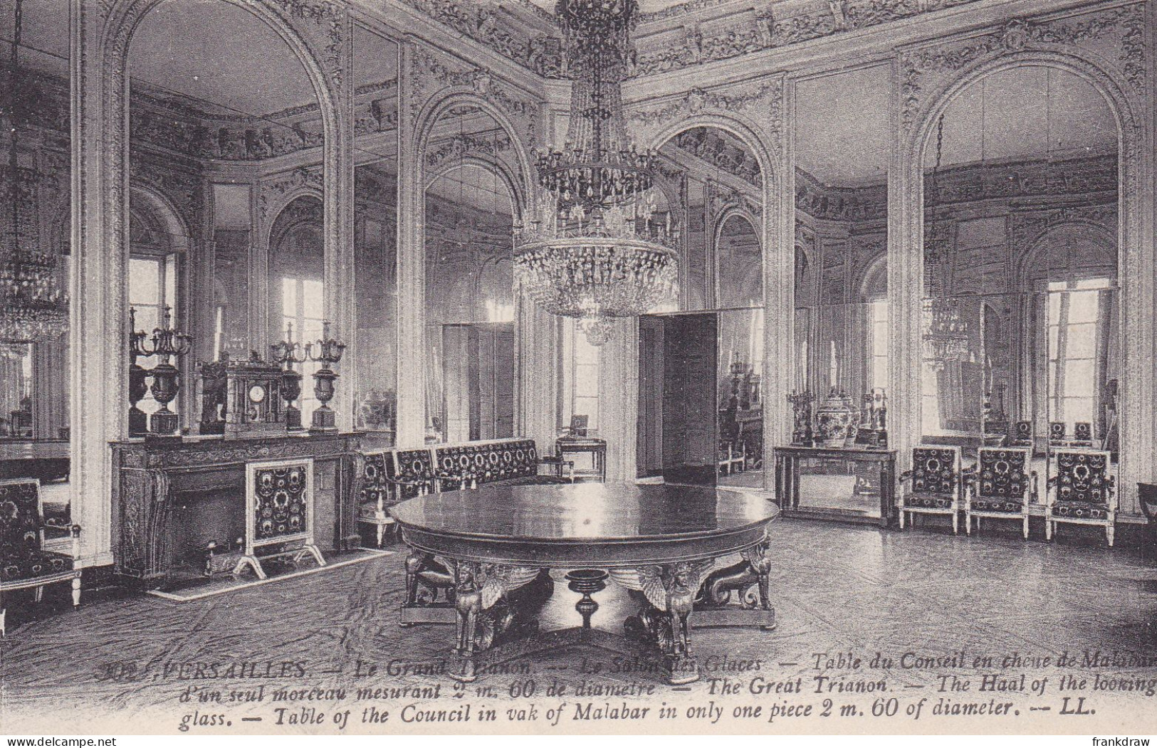 Postcard - Versailles - Le Grande Trianon - 'Le Salon Des Glaces - Card No. 202 VG - Unclassified