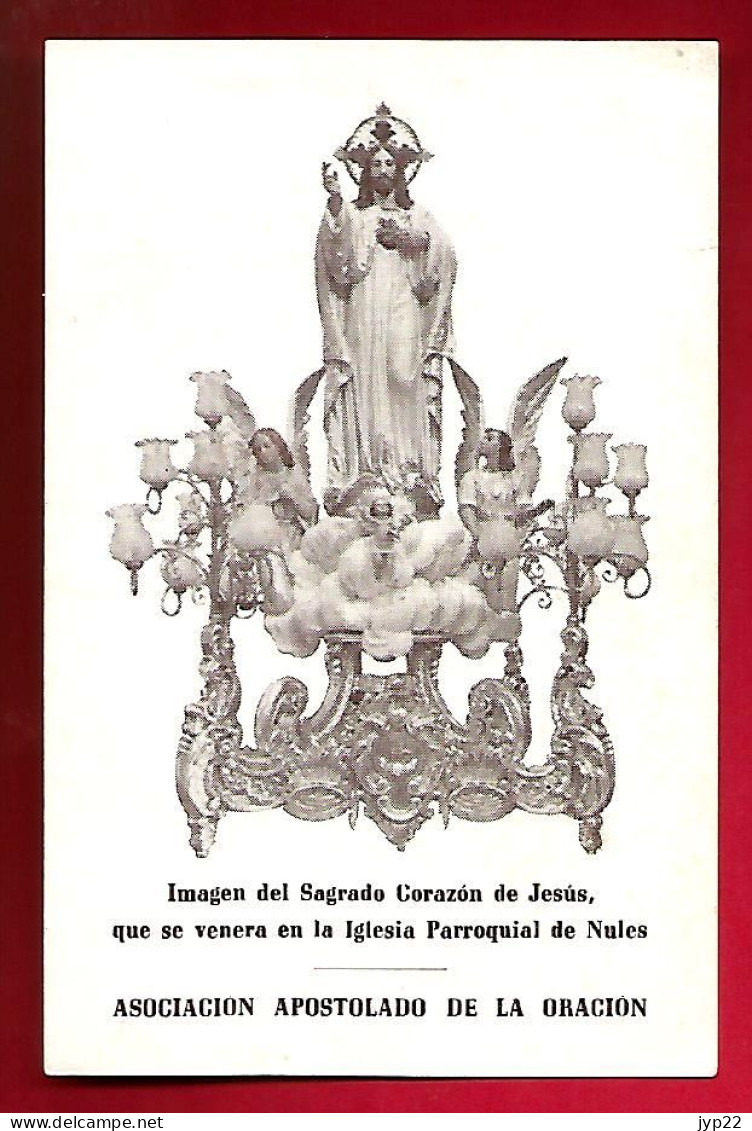 Image Pieuse Sacré Coeur De Jésus Nules Bénédiction Drapeau Carmen Paradells Moliner , Francisco Escorihuela 14-06-1953 - Devotion Images