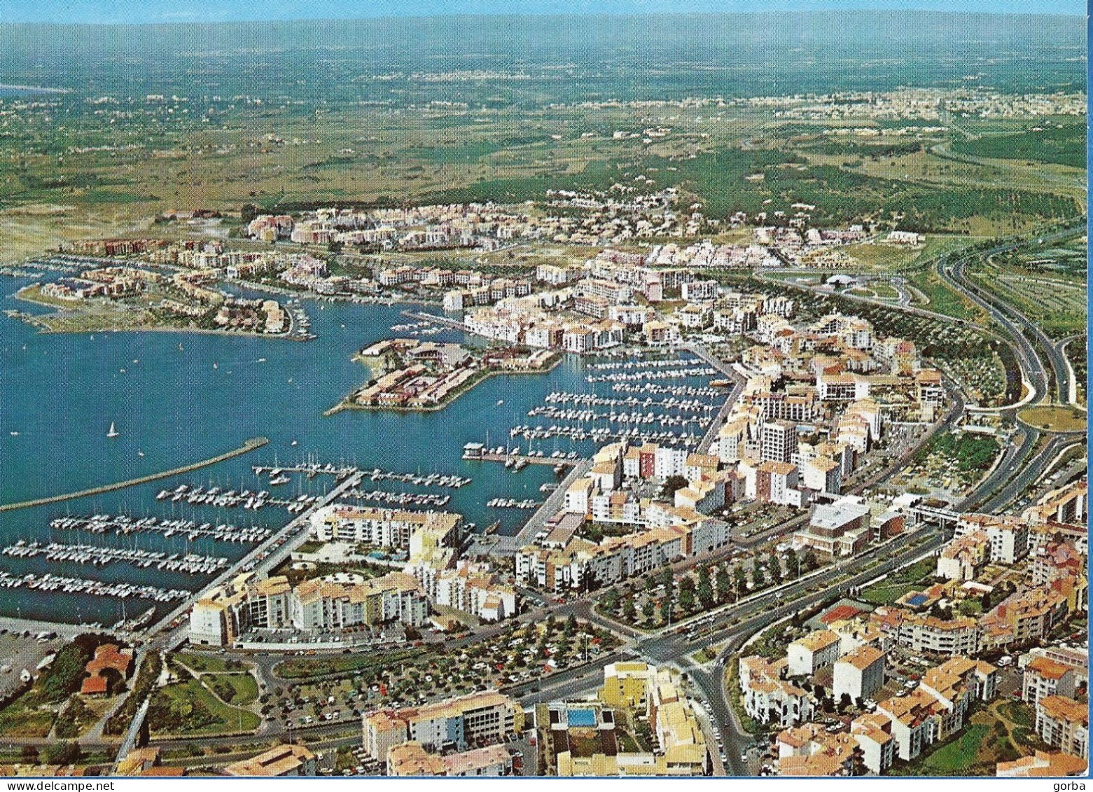 *CPM - 34 - AGDE - Cap D'Agde - Vue Aérienne Sur Le Port De Plaisance - Agde