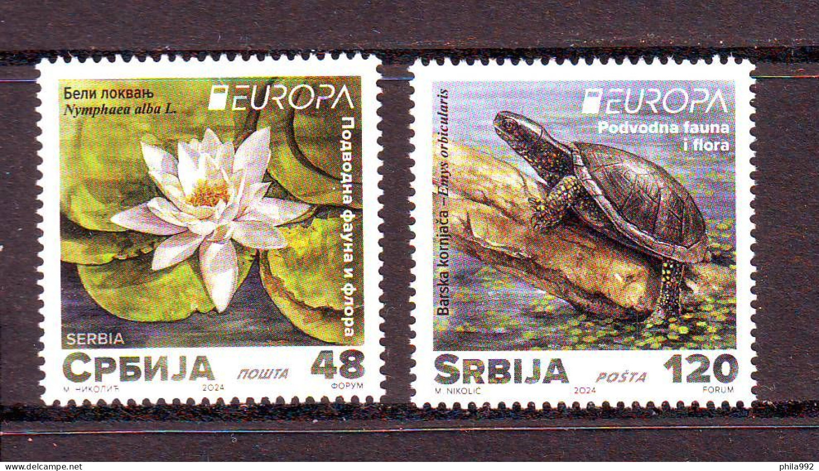 Serbia 2024 Europa Underwater Flora And Fauna (2) MNH - Serbia