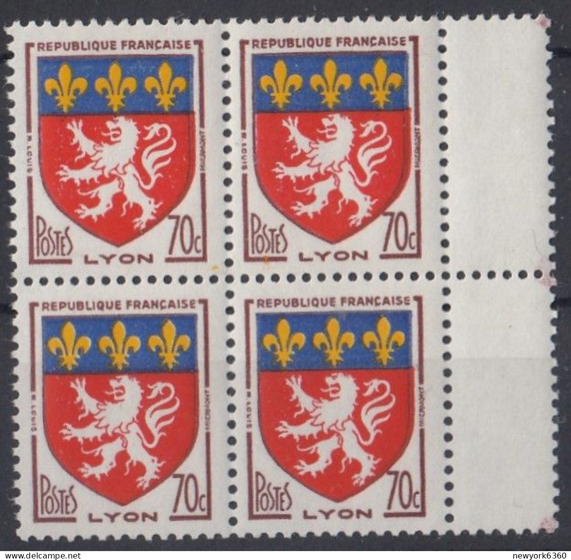 1958 FRANCE N** 1181 MNH Bloc De 4 - Unused Stamps
