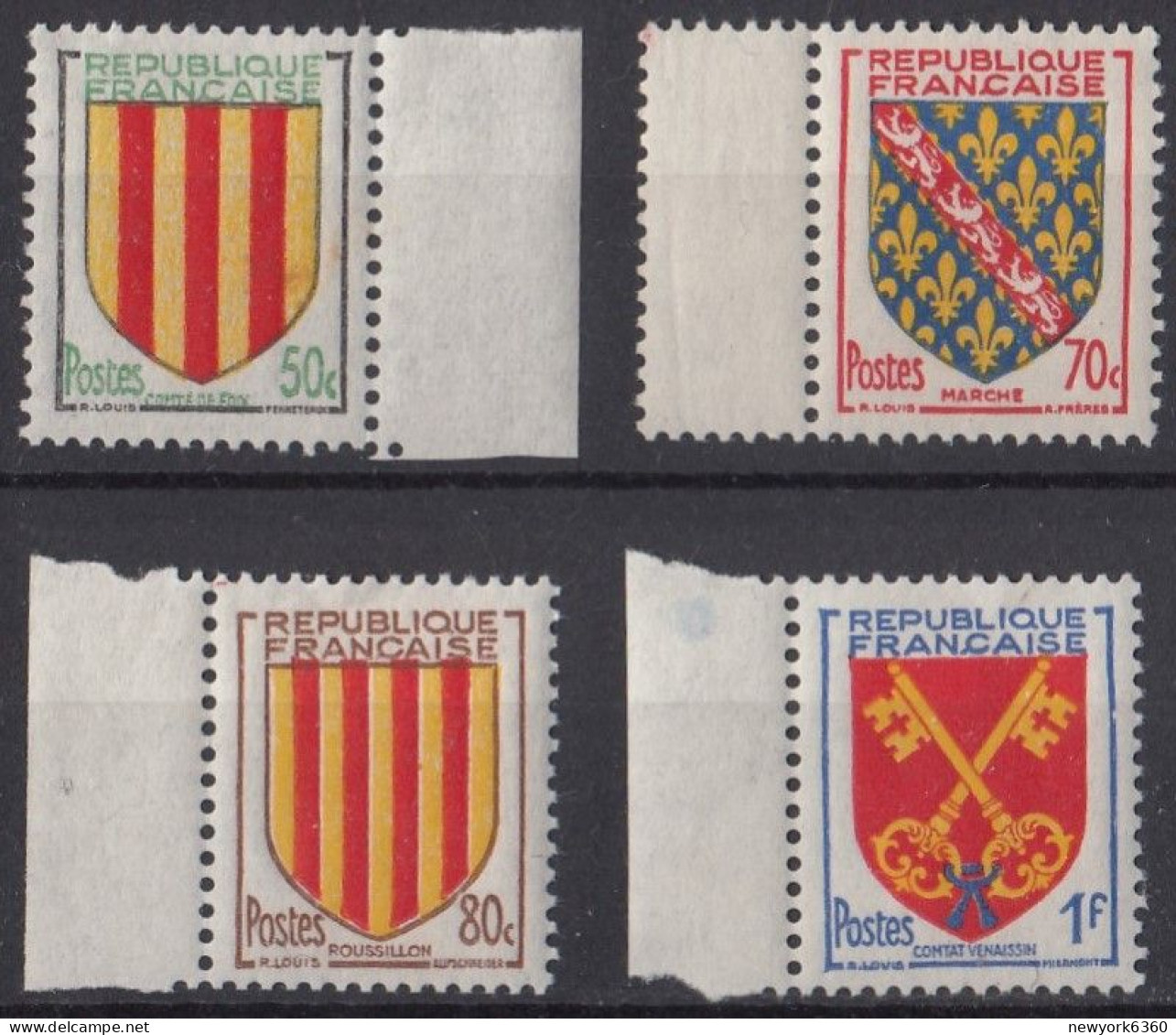 1955 FRANCE N** 1044 A 1047 MNH - Unused Stamps