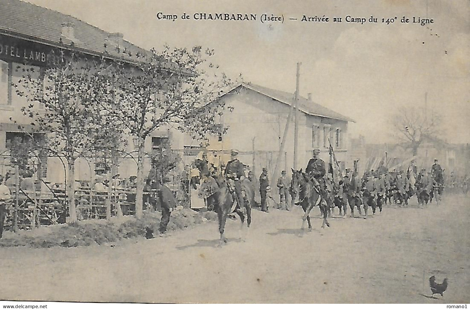 38)   VIRVILLE  -  Camp De CHAMBARAN  - Arrivée Au Camp Du 14 E De Ligne - Viriville
