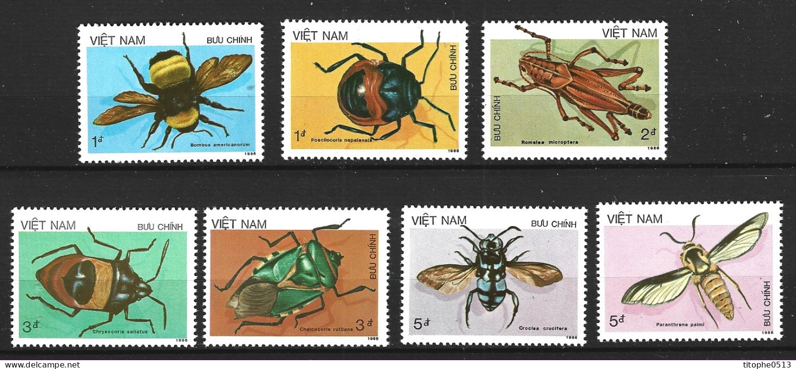 VIET NAM. N°750-6 De 1986. Insectes. - Autres & Non Classés