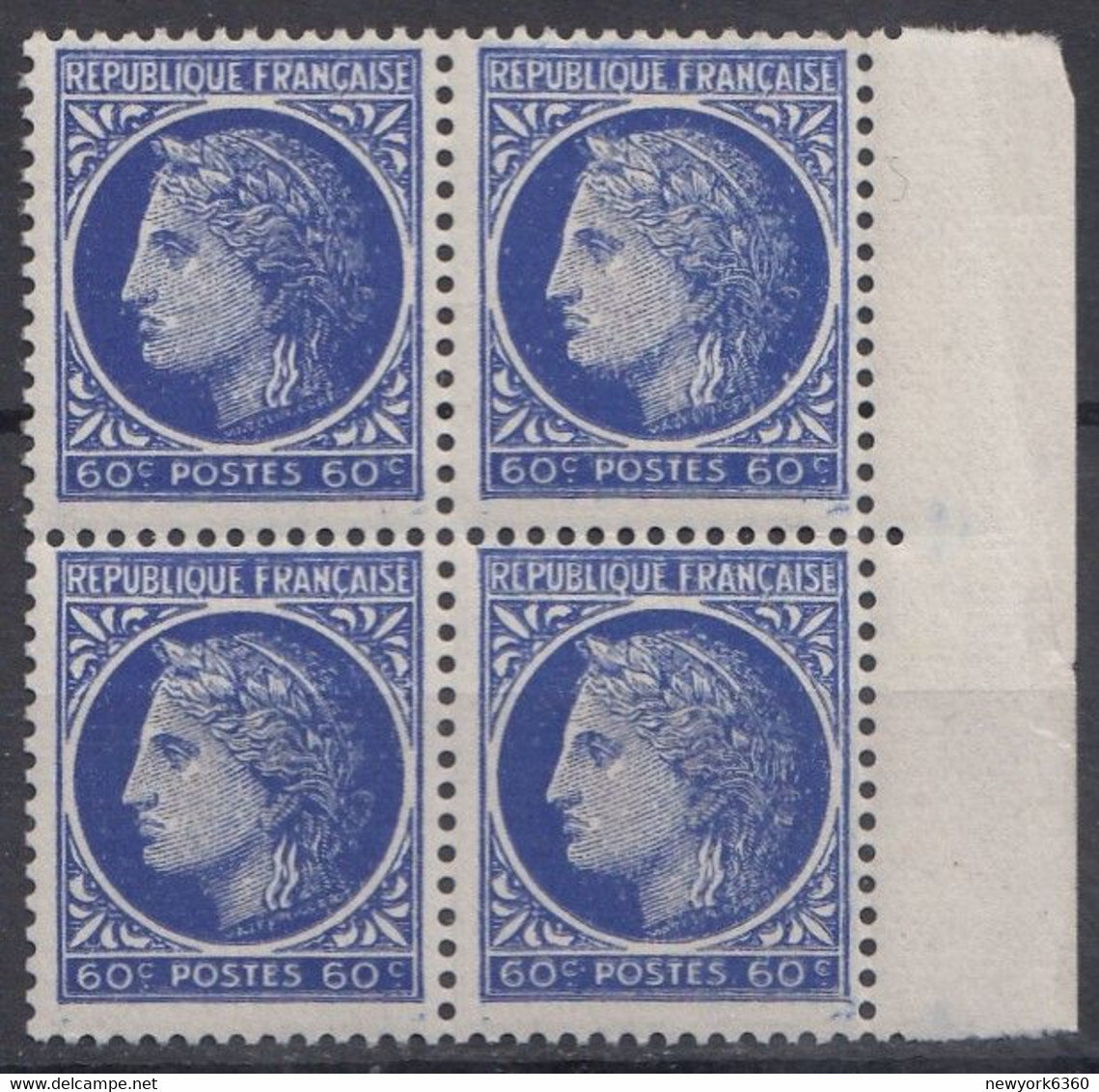 1945 FRANCE N** 674 Bloc De 4  MNH - Unused Stamps