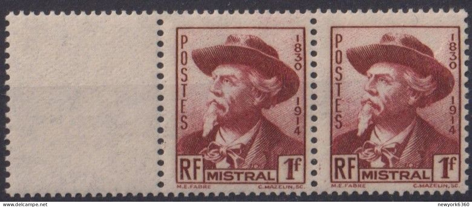 1941 FRANCE N** 495 MNH Paire - Neufs