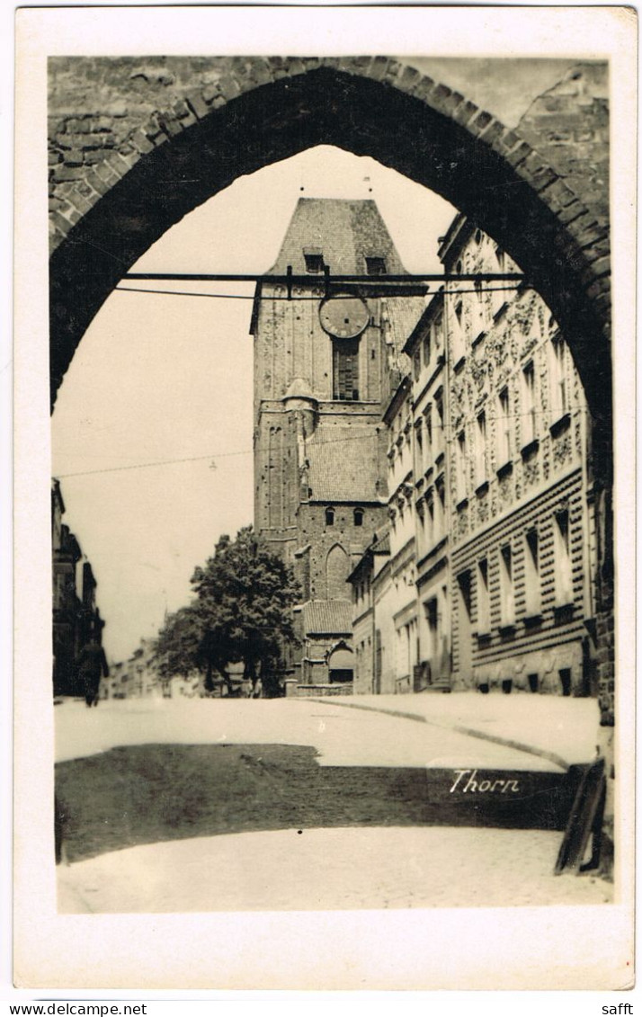 AK Thorn - Heute Toruń, Straßenansicht Mit St. Johannes Um 1930 - Pommern