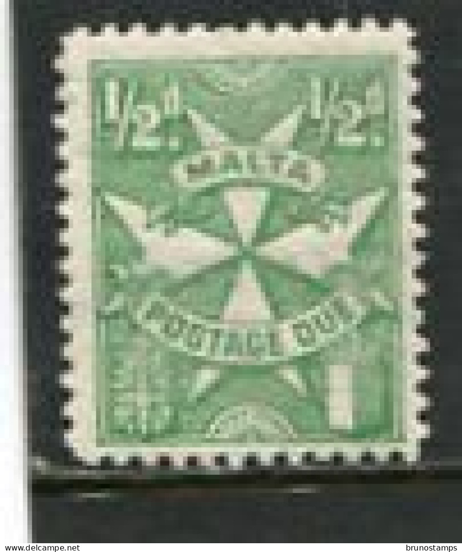 MALTA - 1925  1/2d  GREEN  PERF 12  MINT NH - Malta