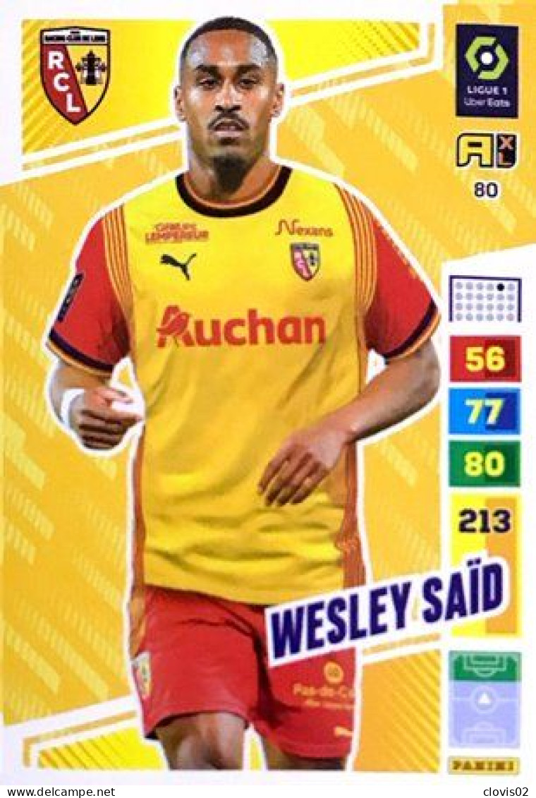 80 Wesley Saïd - RC Lens - Carte Panini Adrenalyn XL 2023-2024 Ligue 1 - Trading Cards