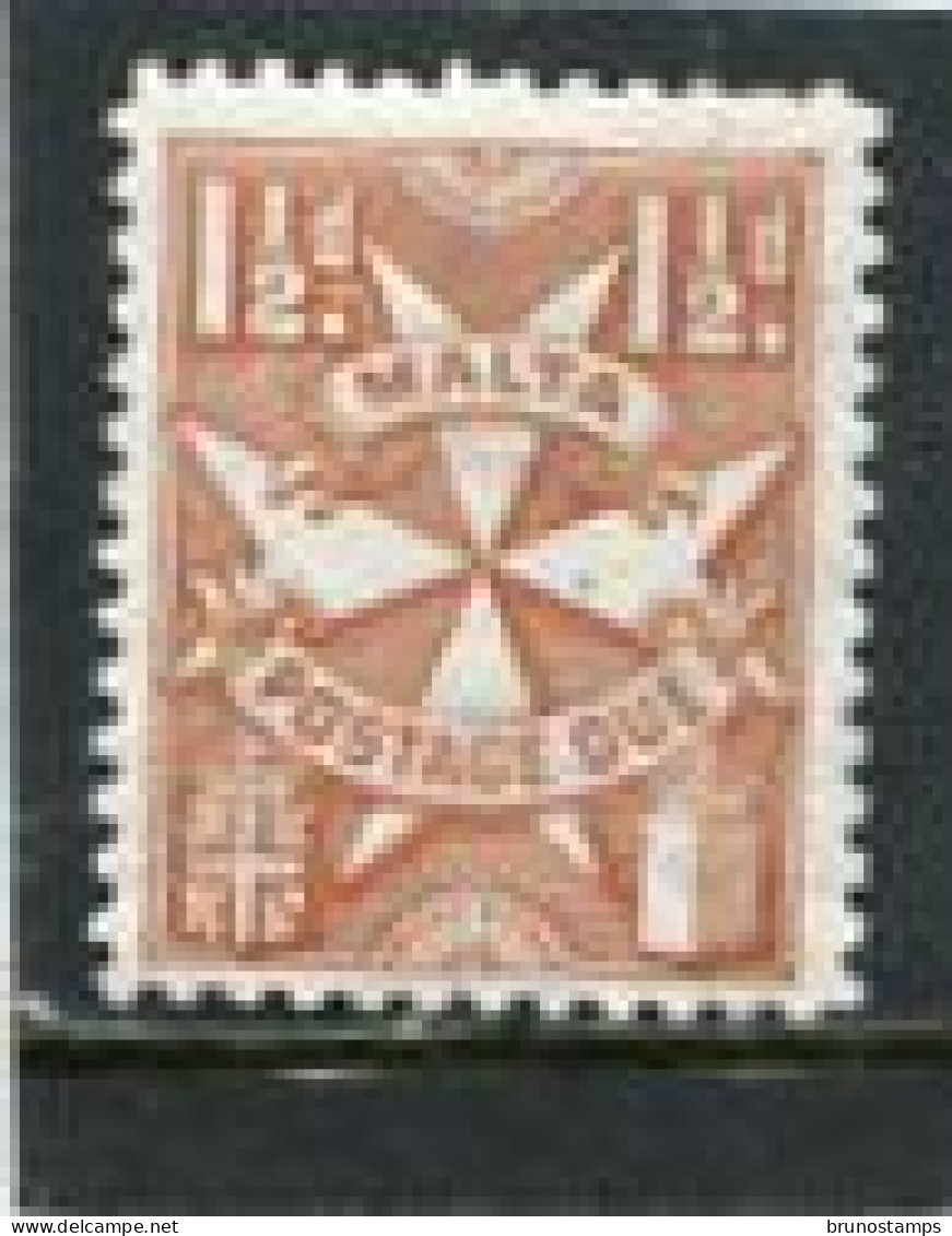 MALTA - 1925  1 1/2d  BROWN  PERF 12  MINT NH - Malta