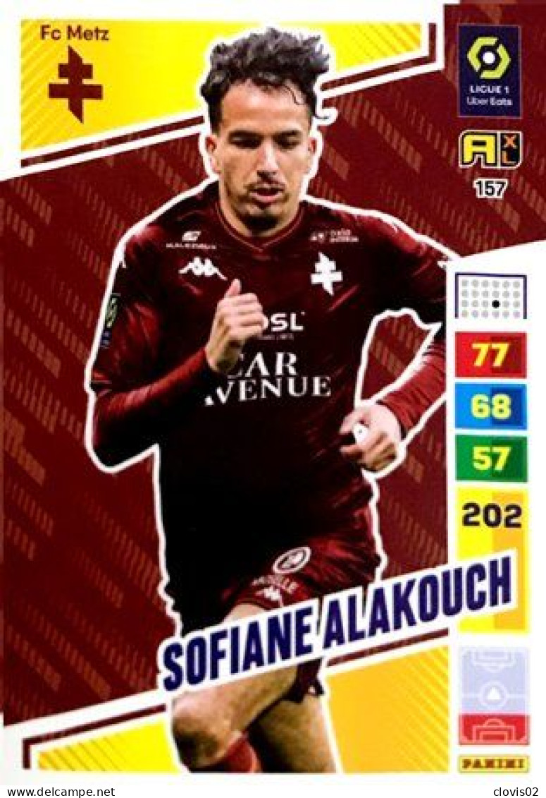 157 Sofiane Alakouch - FC Metz - Carte Panini Adrenalyn XL 2023-2024 Ligue 1 - Trading-Karten