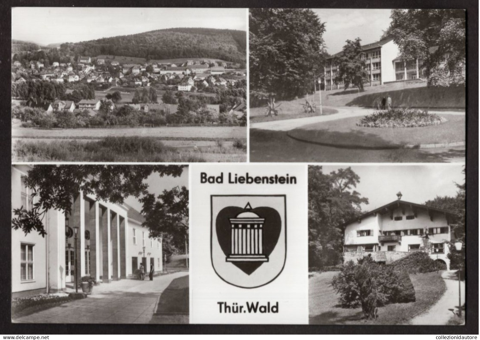 BAD LIEBENSTEIN THÜR.WALD BLICK VON DER REICHSHÖHE THERAPIEGEBÄUDE BADEHAUS KLUBHAUS SALVADOR ALLENDE CARTOLINA FG NUOVA - Bad Liebenstein