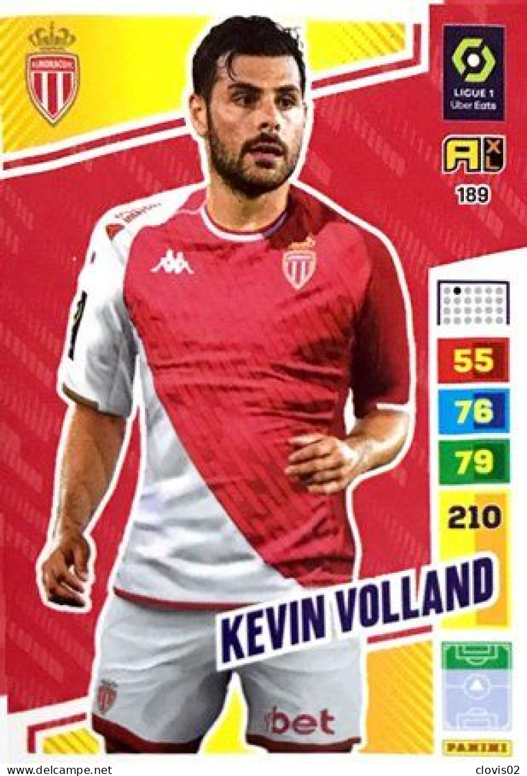 189 Kevin Volland - AS Monaco - Carte Panini Adrenalyn XL 2023-2024 Ligue 1 - Trading Cards