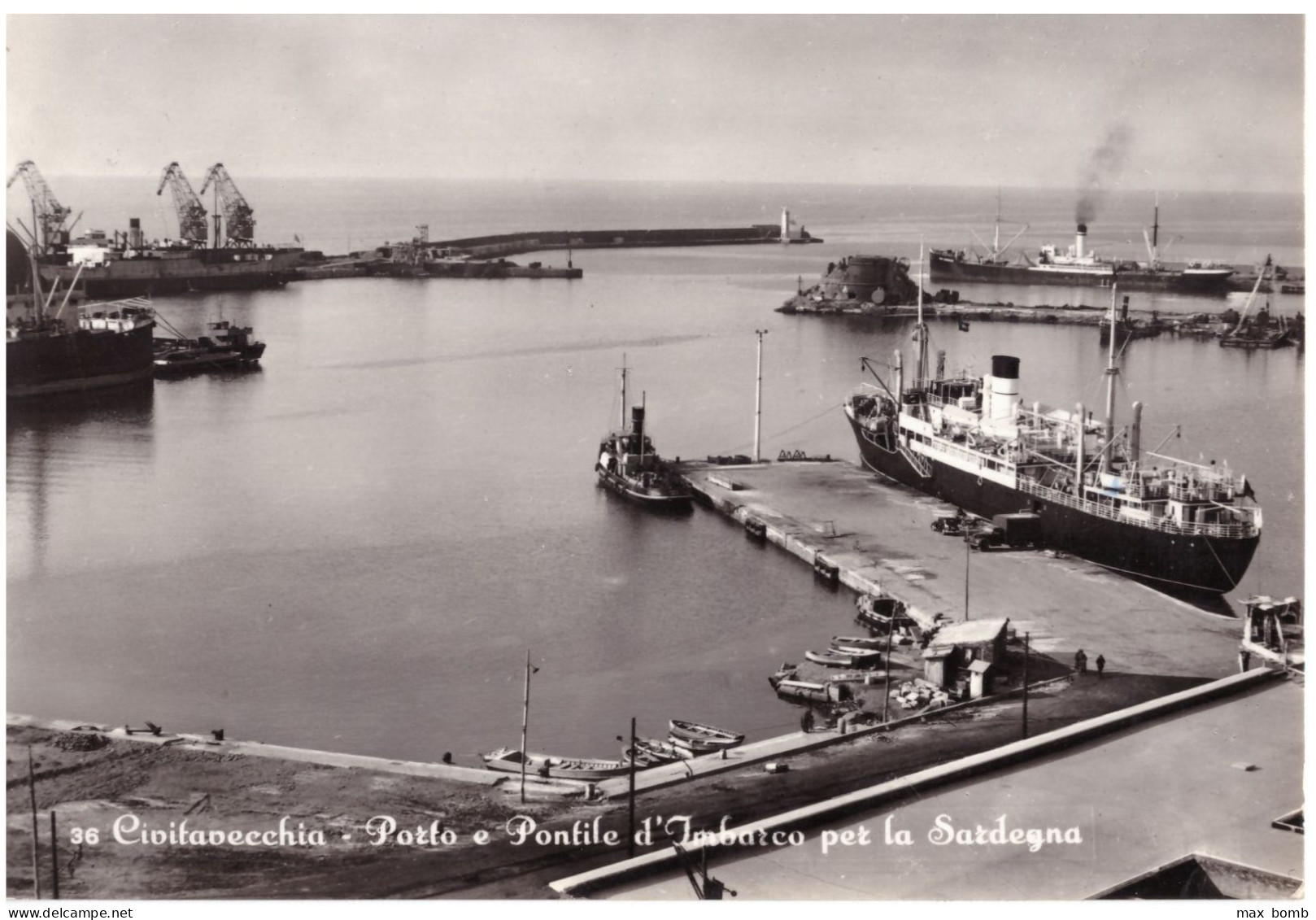 1954 CIVITAVECCHIA 60 PORTO IMBARCO SARDEGNA  ROMA - Civitavecchia