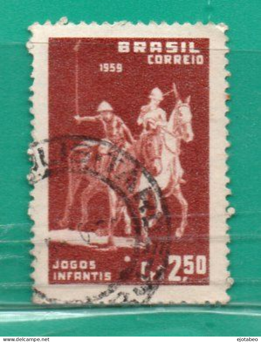 673 Brasil 1959 YT 673 Ss Usado,Used,Usato TT: Juegos Infantiles -Polo. - Used Stamps