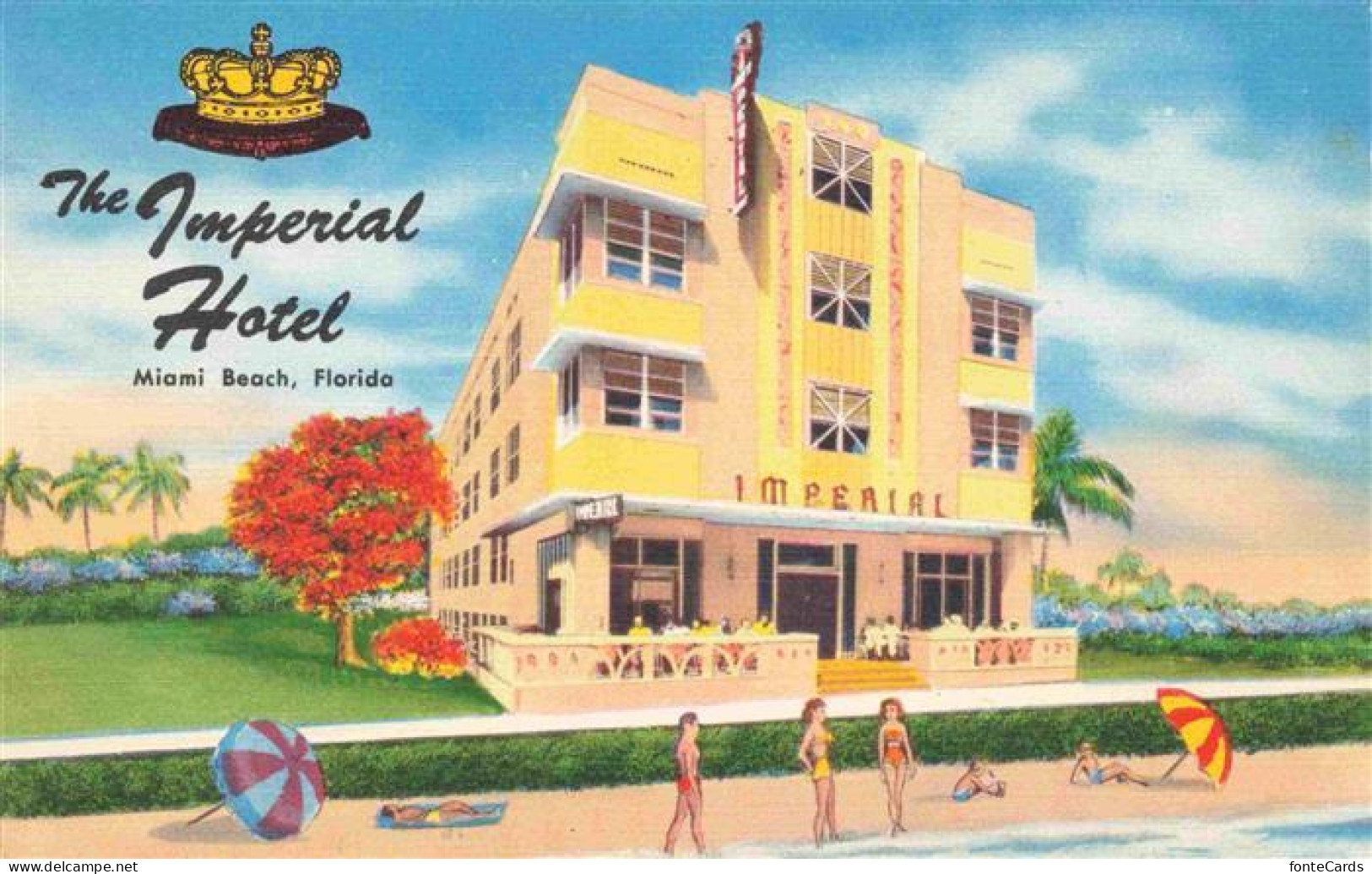 73976384 Miami_Beach Imperial Hotel Illustration - Sonstige & Ohne Zuordnung