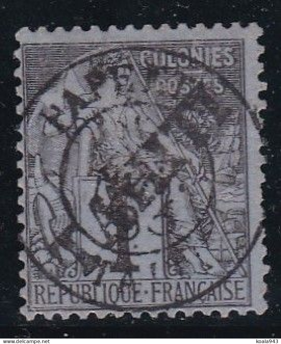 TAHITI 1893 1c Noir YT N°7 Signé, Colonies Françaises Type Alphée Dubois, France, Lire Description ! - Used Stamps
