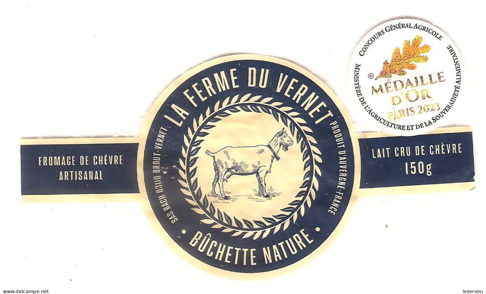 ETIQUETTE FROMAGE CHEVRE ARTISANAL LA FERME DU VERNET - Cheese