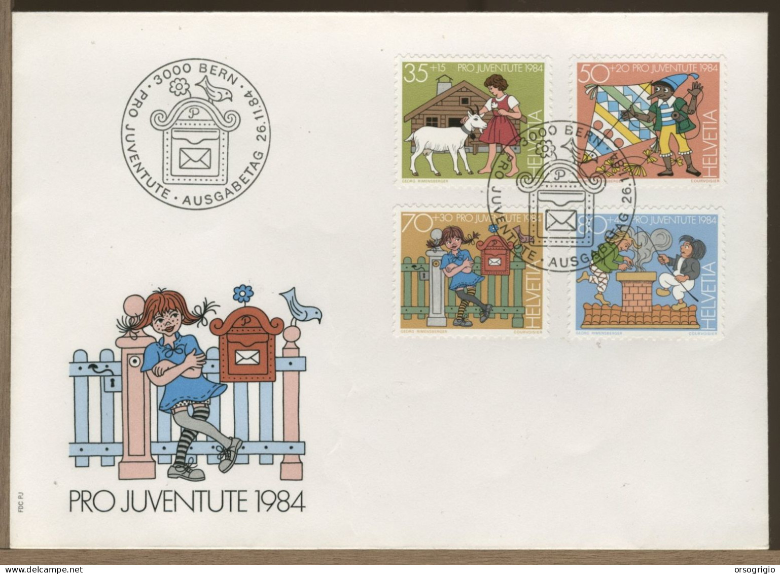 SVIZZERA  SUISSE -  FDC 1984  -  PRO JUVENTUTE - FDC