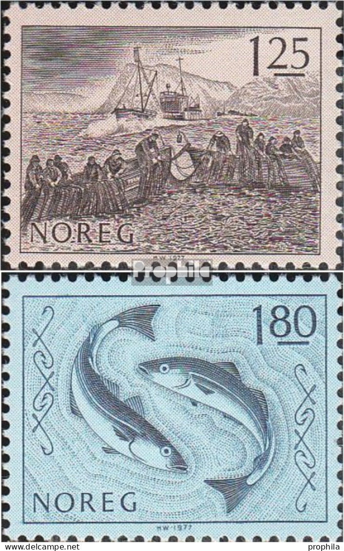 Norwegen 751-752 (kompl.Ausg.) Postfrisch 1977 Fischfang - Unused Stamps