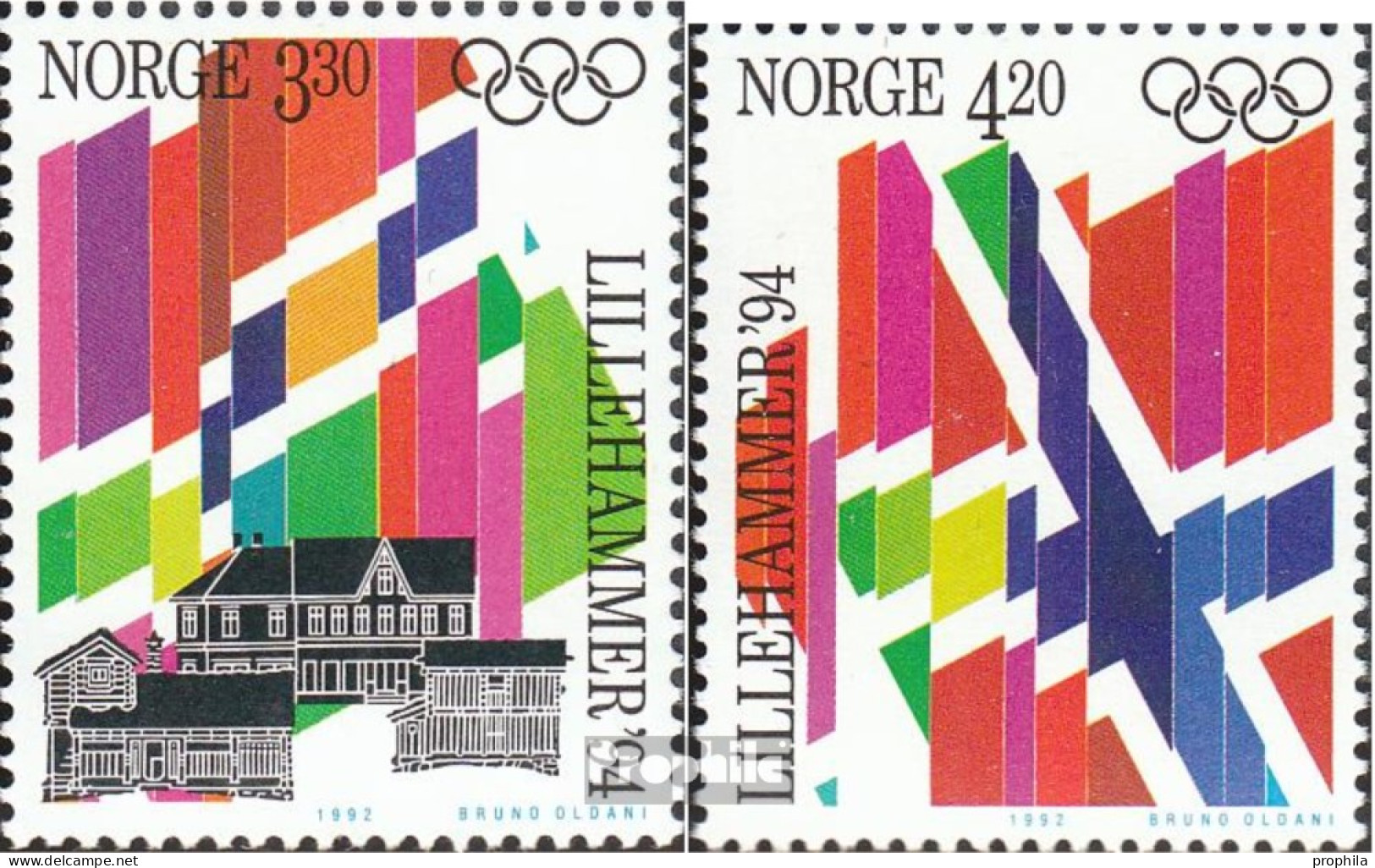 Norwegen 1105-1106 (kompl.Ausg.) Postfrisch 1992 Olympische Winterspiele - Neufs