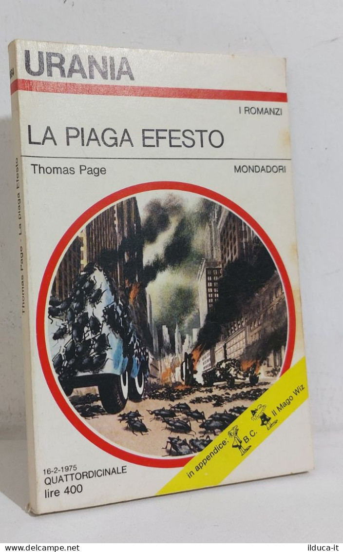 68582 Urania N. 664 1975 - Thomas Page - La Piaga Efesto - Mondadori - Sci-Fi & Fantasy