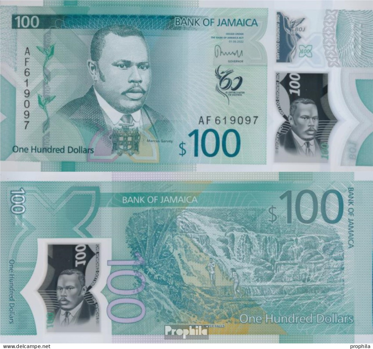 Jamaica Pick-Nr: W97 (01.06.2022) Bankfrisch 2022 100 Dollars - Jamaique