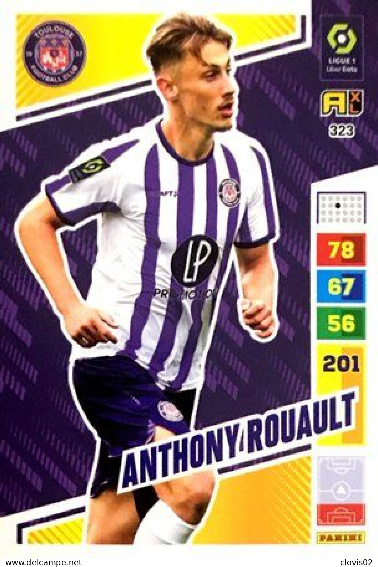 323 Anthony Rouault - Toulouse FC  - Carte Panini Adrenalyn XL 2023-2024 Ligue 1 - Trading Cards