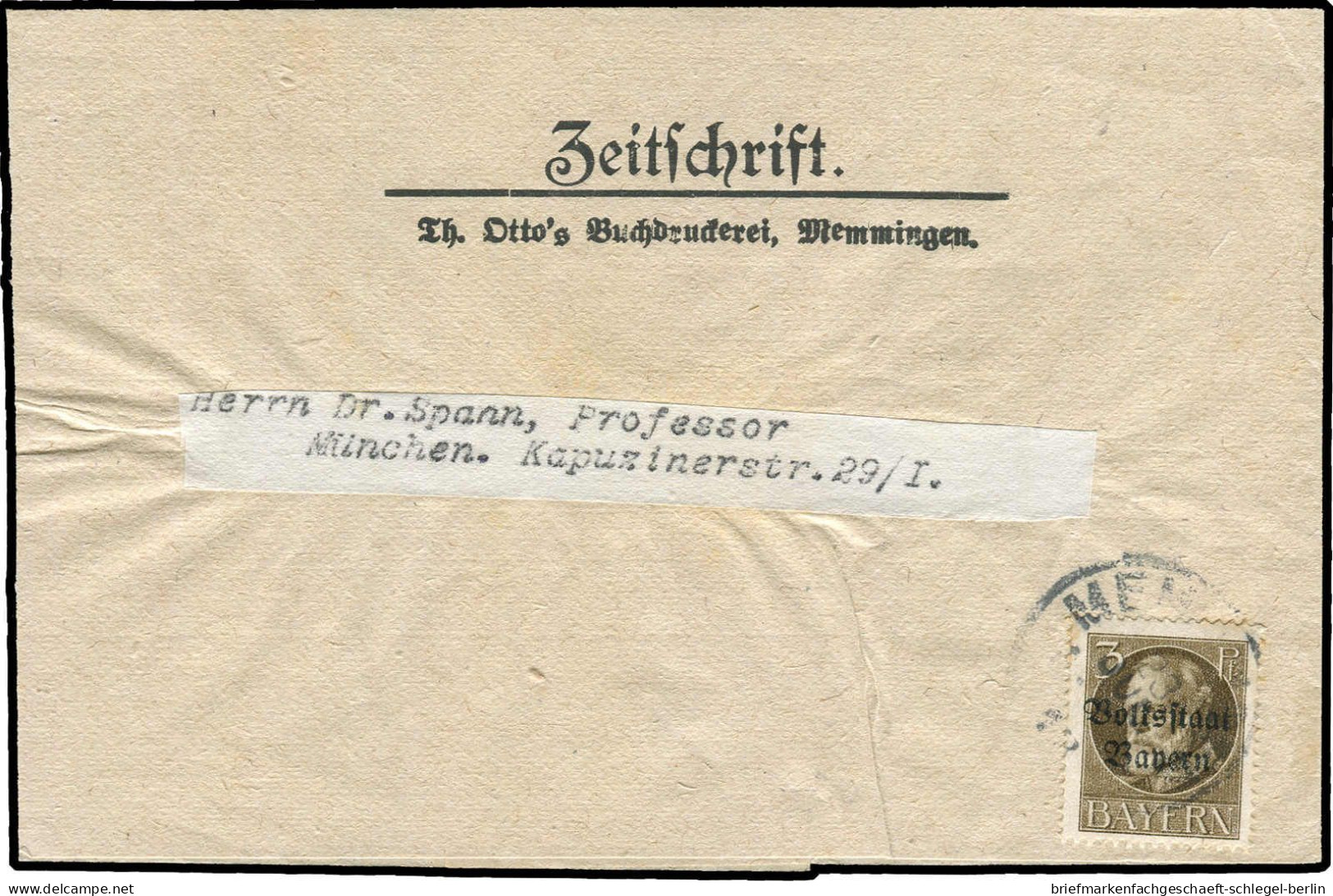 Altdeutschland Bayern, 1919, 116 A, Brief - Lettres & Documents