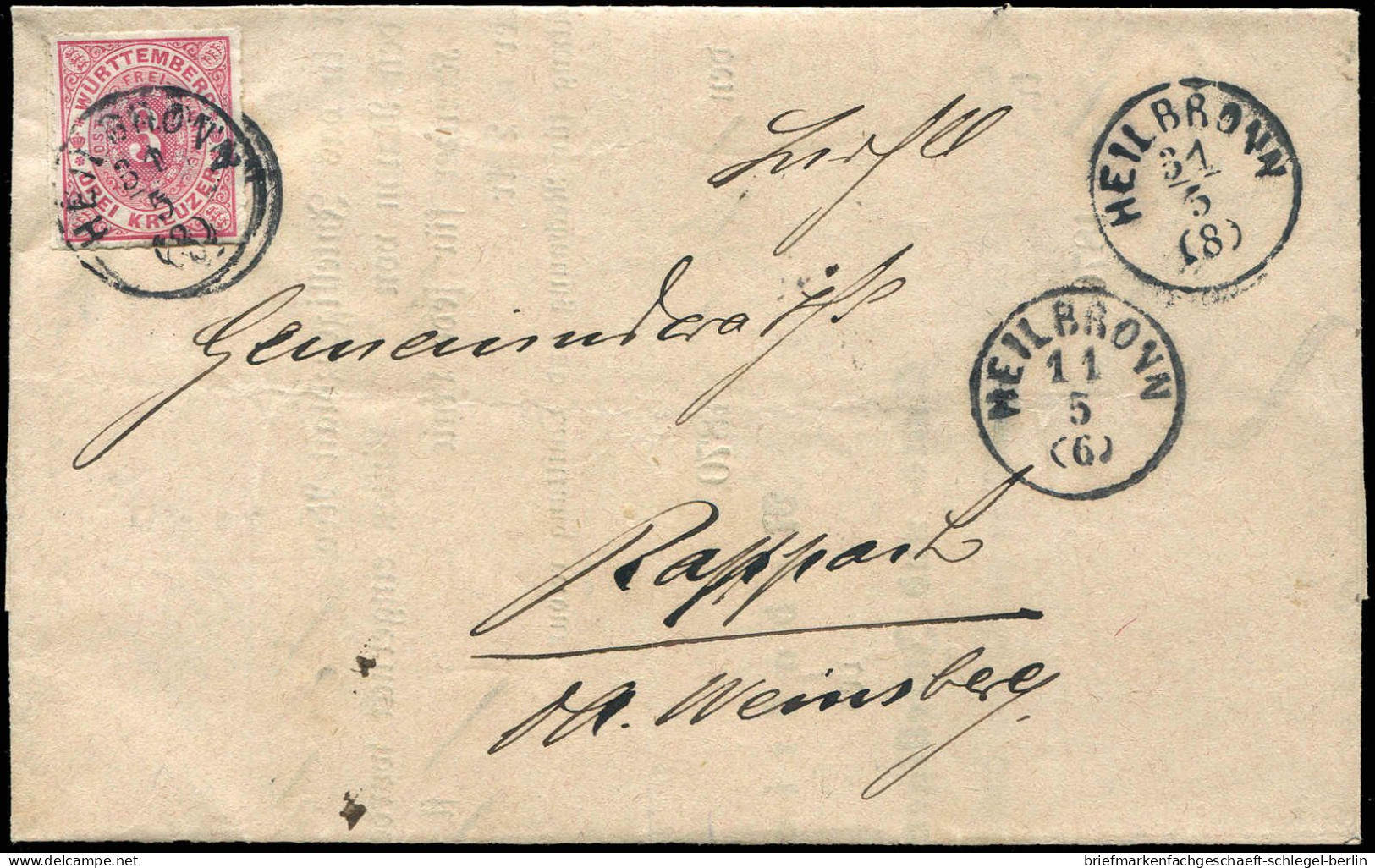 Altdeutschland Württemberg, 1870, 38 (2), Brief - Autres & Non Classés