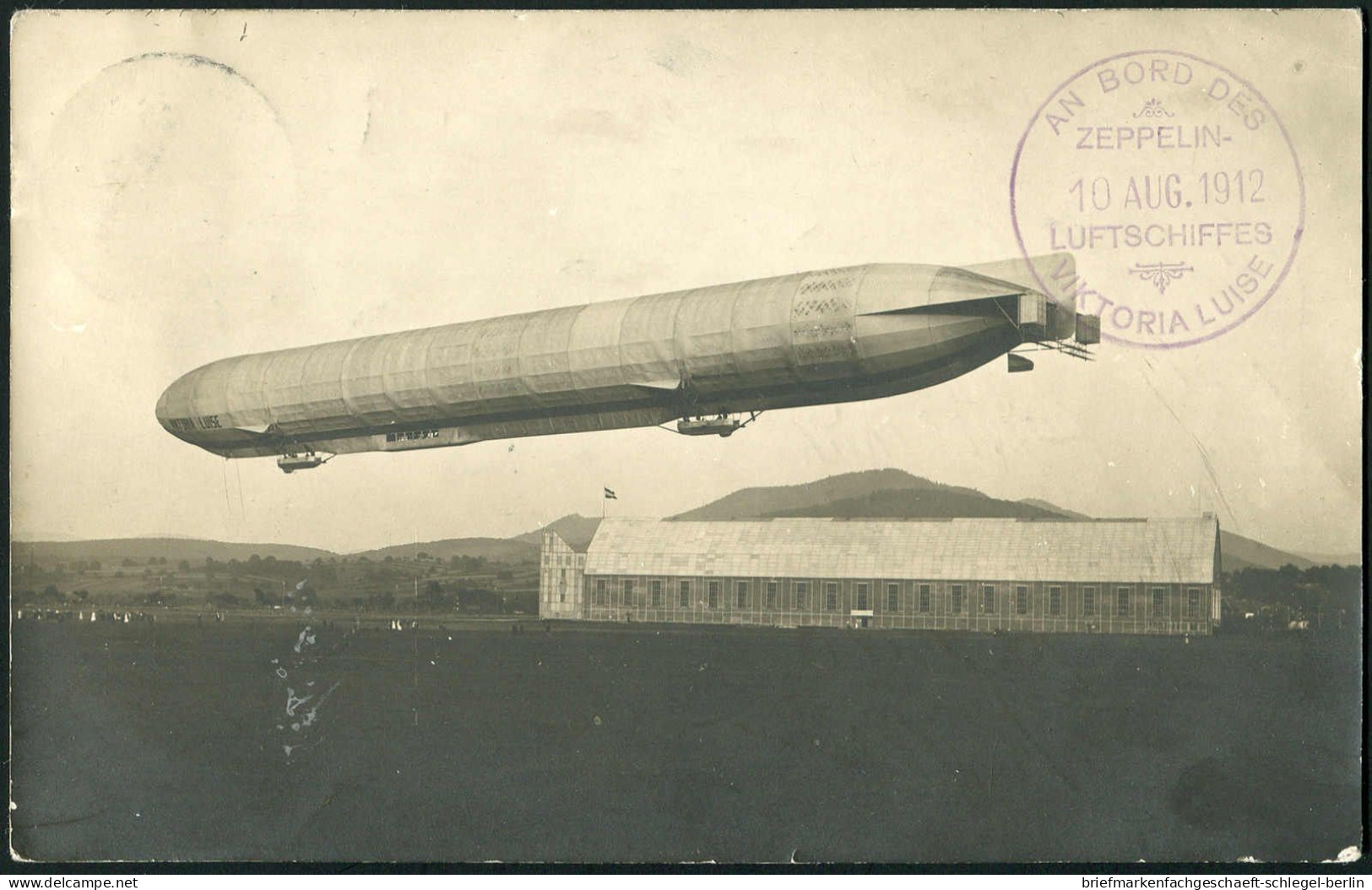 Zeppelin, Zeppelin Postkarten, Viktoria Luise, 1912, Brief - Zeppeline