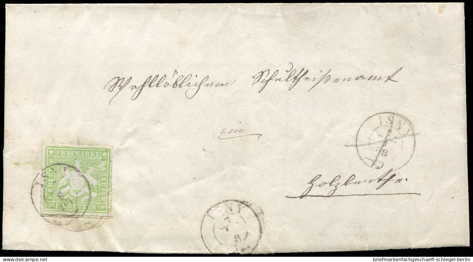Altdeutschland Württemberg, 1868, 30 (2), Brief - Other & Unclassified