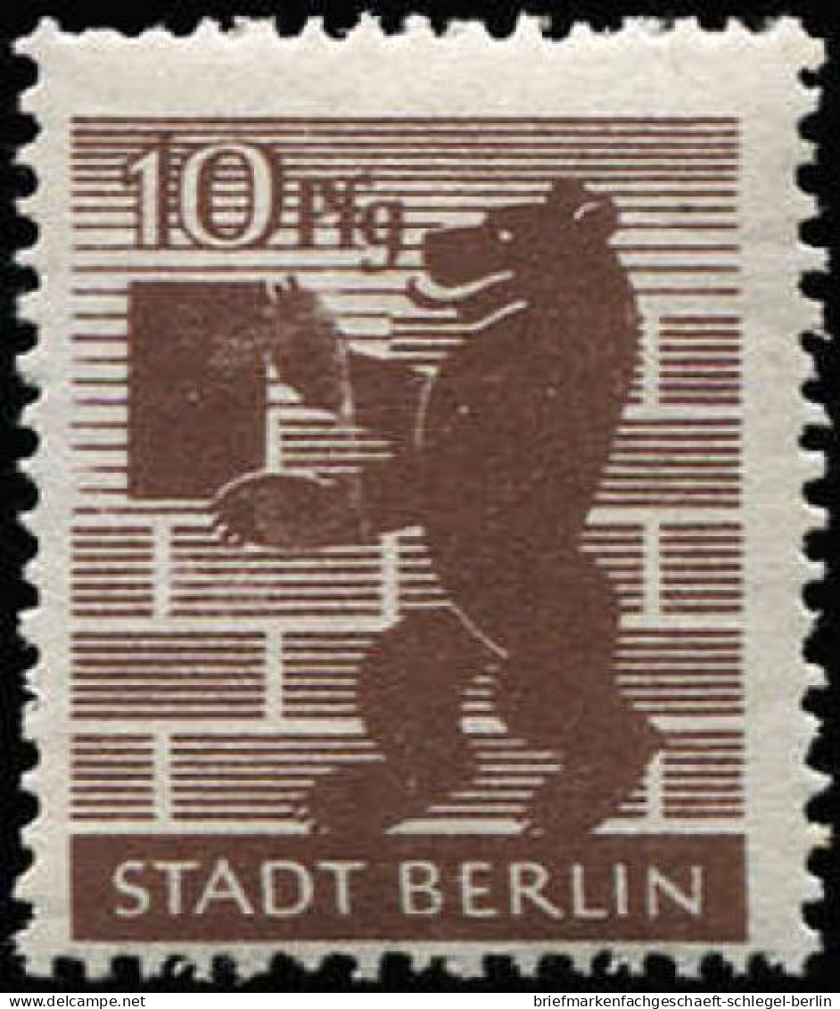 SBZ - Berlin Brandenburg, 1945, 4 Ac Wb Z, Postfrisch - Autres & Non Classés