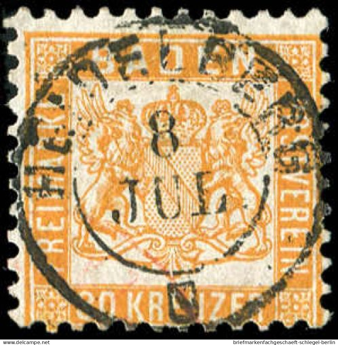 Altdeutschland Baden, 1862, Gestempelt - Sonstige & Ohne Zuordnung
