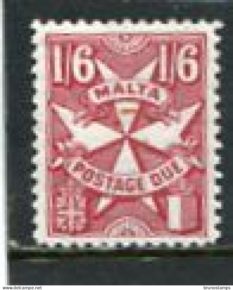 MALTA - 1925  1/6  CARMINE  PERF 12  MINT NH - Malta